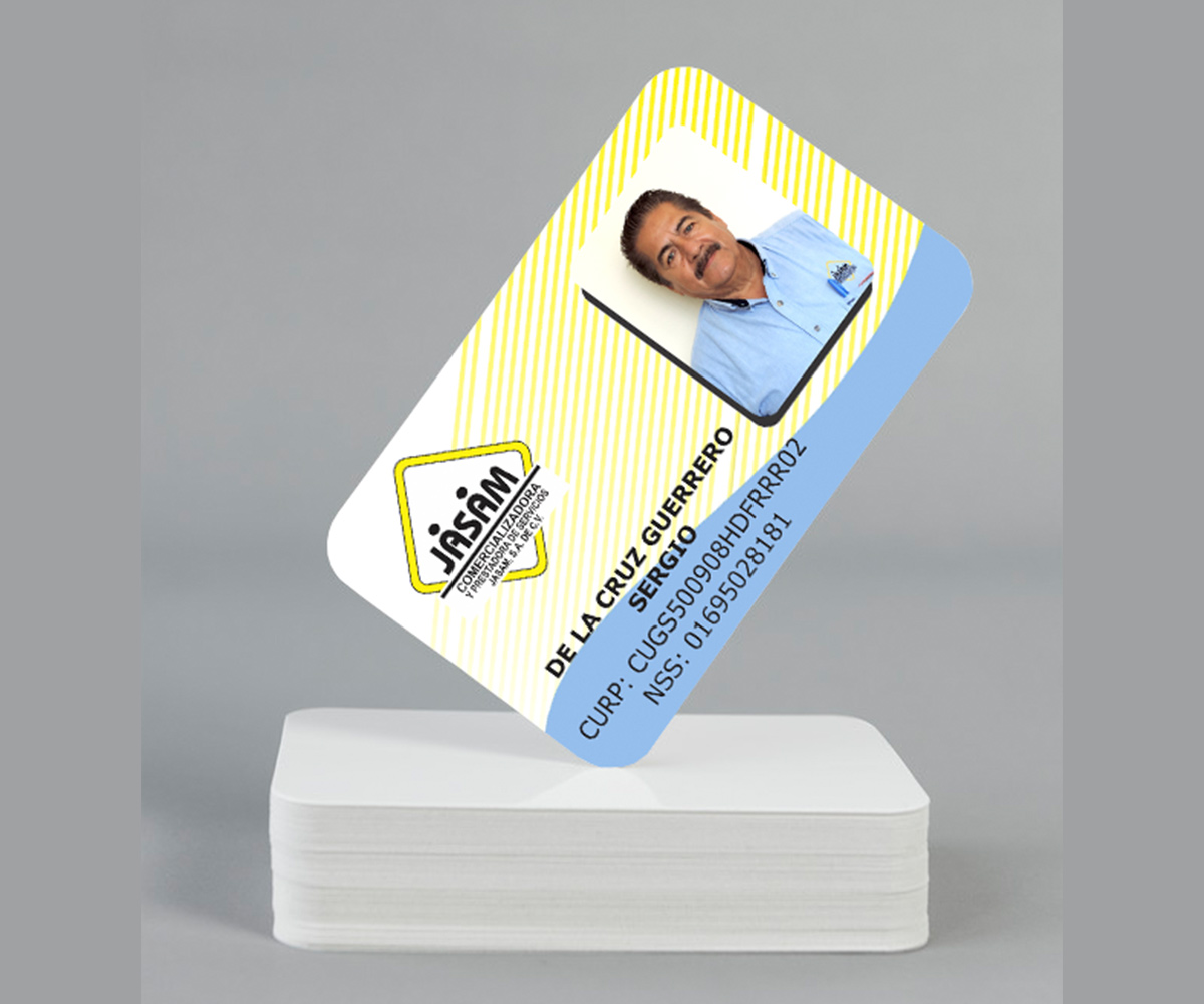 Credencial de PVC para impresión digital